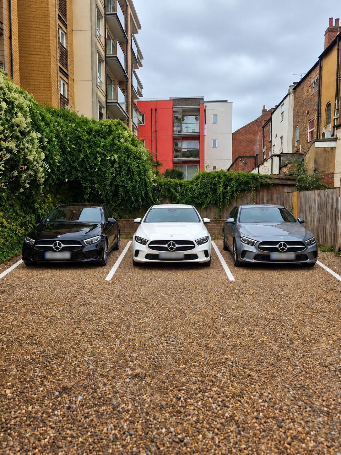 Private parking area with one allocated space for this property